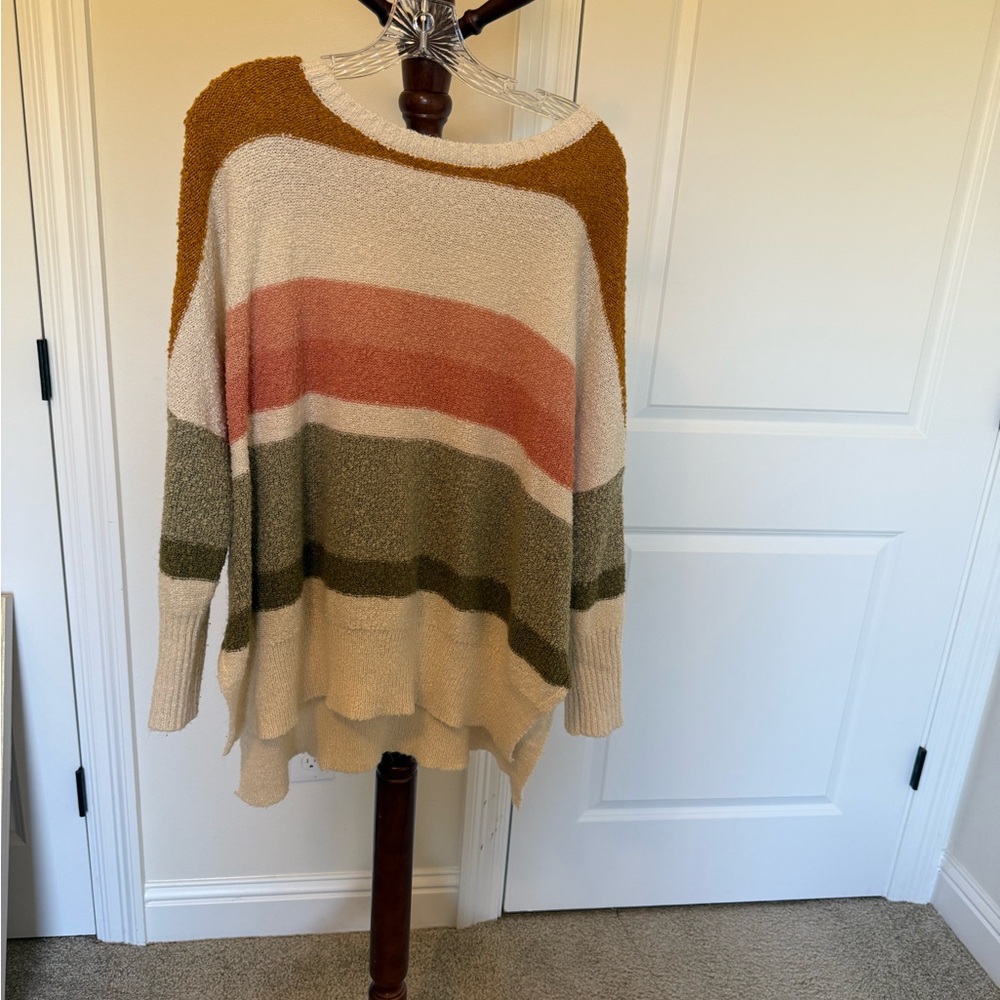 Wonderly Women's Earthy Tones Striped Sweater